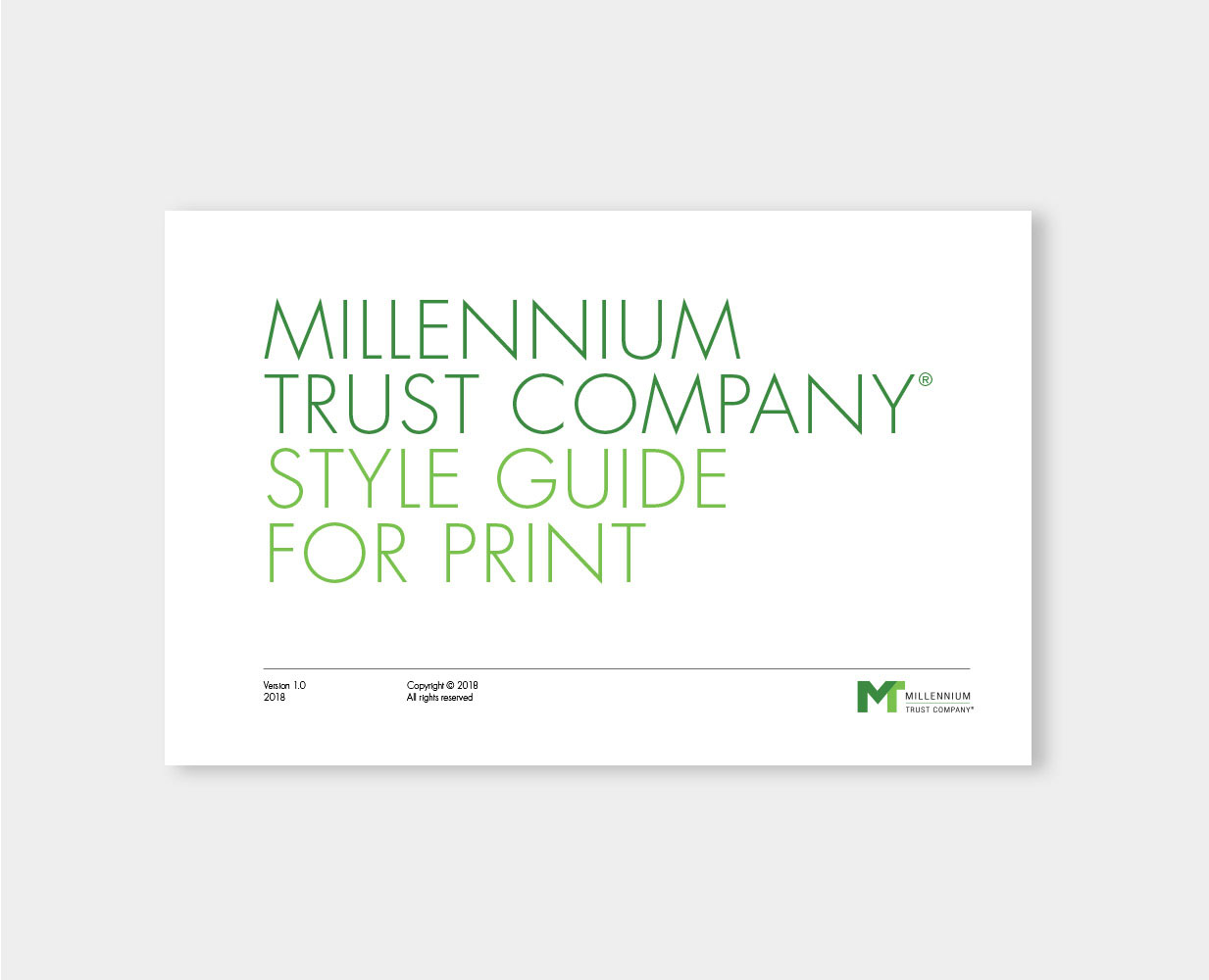 Millennium Trust Style Guide For Print